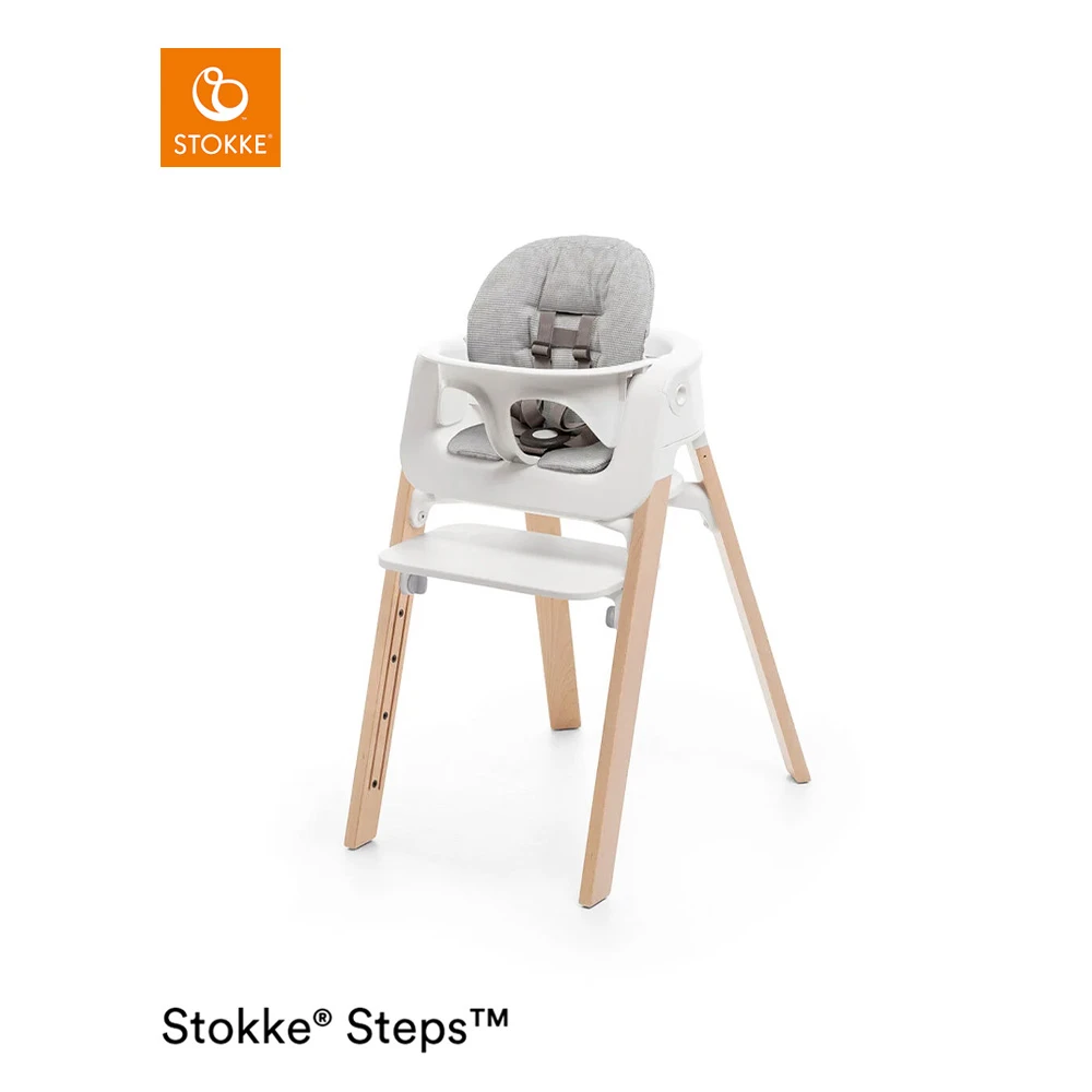 Chaise Steps™ Blanc / Naturel De Stokke® 5 Chaise Steps™ Blanc / Naturel De Stokke® – Image 3