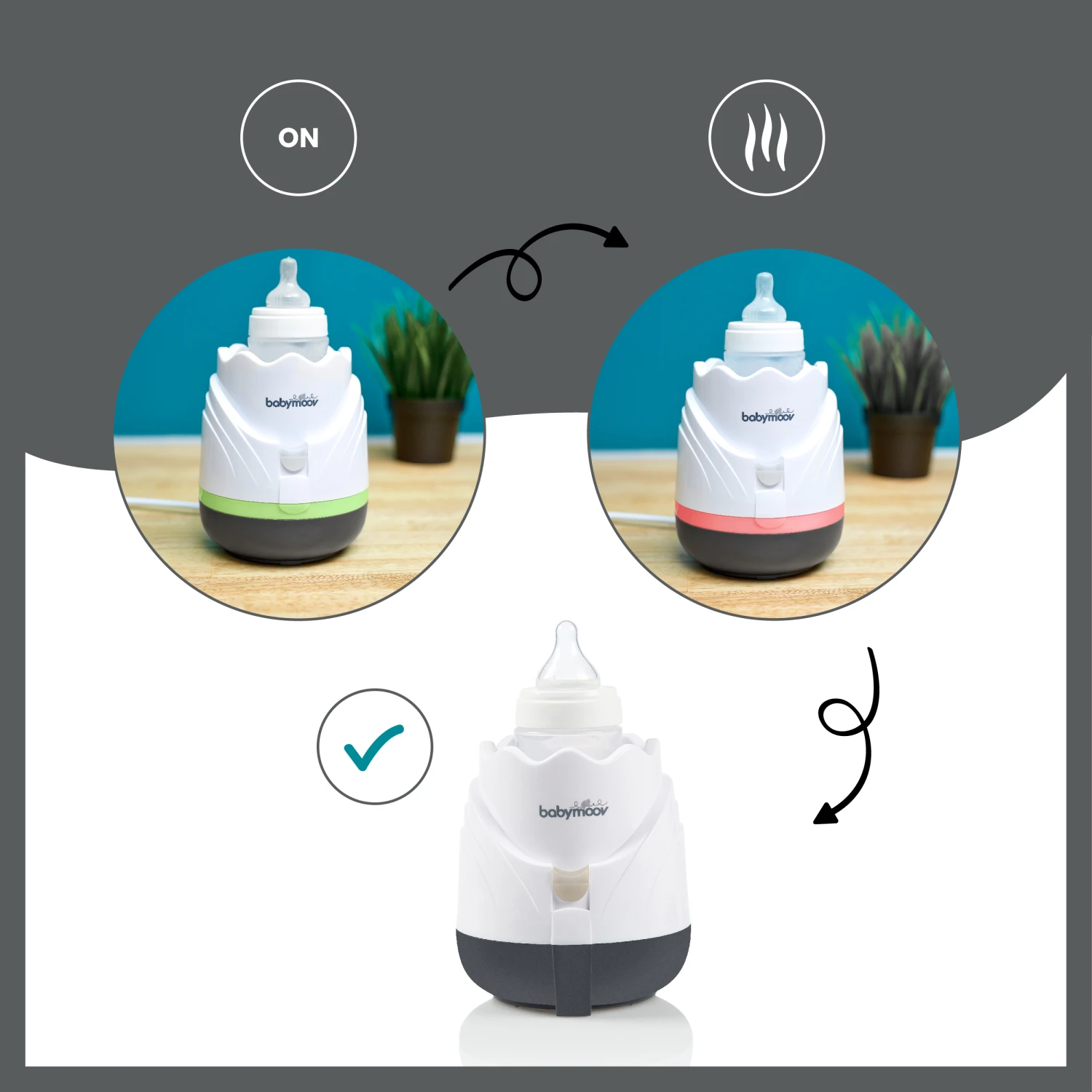 Chauffe-biberon Tulipe - Maison Cream De Babymoov 5 Chauffe-biberon Tulipe - Maison Cream De Babymoov – Image 4