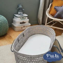 Matelas De Couffin Bambou Ecru De P'tit Lit -Produits Pour Bébé 01063064 2