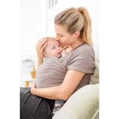 Écharpe De Portage Tricot-Slen Organic Extensible Bio Black 540 Cm De Babylonia -Produits Pour Bébé 01067842 4