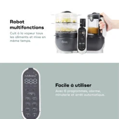 Nutribaby(+) Robot Multifonctions Bébé 6 En 1 Industrial Grey De Babymoov -Produits Pour Bébé 01073307 4