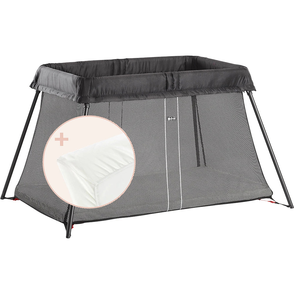 Lit De Voyage Light + Drap Housse Noir De BabyBjörn 3 Lit De Voyage Light + Drap Housse Noir De BabyBjörn