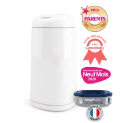 Poubelle à Couches Dress Up Laquée Blanc De Angelcare 13 Poubelle à Couches Dress Up Laquée Blanc De Angelcare -Produits Pour Bébé 01083021 2