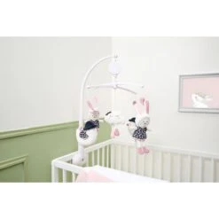 Miss Fleur De Lune Mobile Musical Rose De Sauthon Baby's Sweet Home