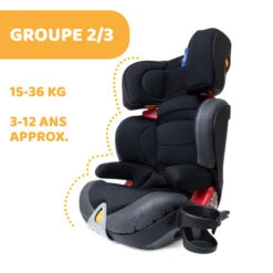 Siège Auto Oasys Evo 2-3 Fix Plus Jet Black De Chicco -Produits Pour Bébé 01090361 3