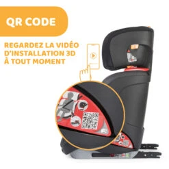 Siège Auto Oasys Evo 2-3 Fix Plus Jet Black De Chicco -Produits Pour Bébé 01090361 8