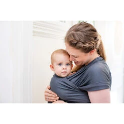 Écharpe De Portage Extensible Tricot-Slen Bambou Bio Smokey Grey De Babylonia -Produits Pour Bébé 01099086 3