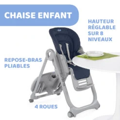 Chaise Haute Polly Magic Relax 4 Roues India Ink De Chicco 12 Chaise Haute Polly Magic Relax 4 Roues India Ink De Chicco -Produits Pour Bébé 01107880 4