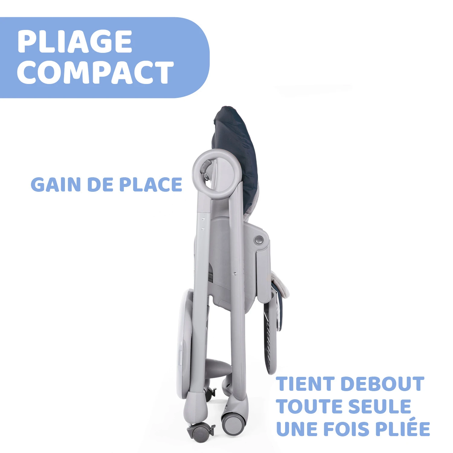 Chaise Haute Polly Magic Relax 4 Roues India Ink De Chicco 7 Chaise Haute Polly Magic Relax 4 Roues India Ink De Chicco – Image 5