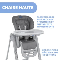 Chaise Haute Polly Magic Relax 4 Roues Graphite De Chicco 14 Chaise Haute Polly Magic Relax 4 Roues Graphite De Chicco -Produits Pour Bébé 01107881 3