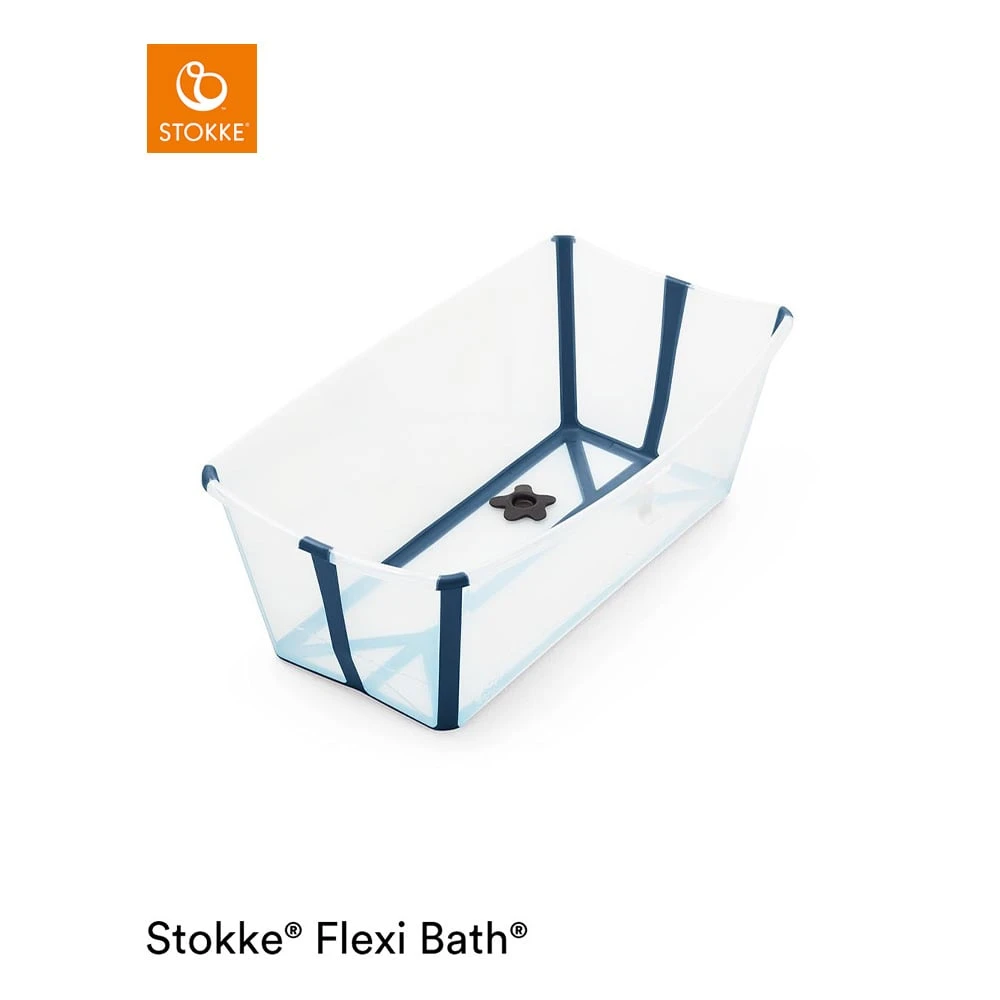 Baignoire Flexi Bath™ Bouchon Thermique Transparent/bleu De Stokke® 2 Baignoire Flexi Bath™ Bouchon Thermique Transparent/bleu De Stokke®