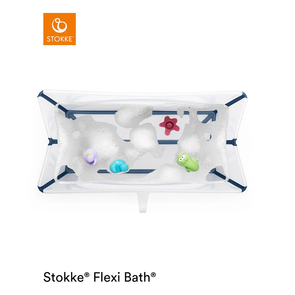Baignoire Flexi Bath™ Bouchon Thermique Transparent/bleu De Stokke® 3 Baignoire Flexi Bath™ Bouchon Thermique Transparent/bleu De Stokke® – Image 2