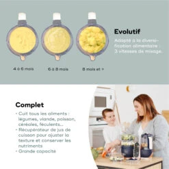 Nutribaby(+) XL Robot Multifonctions Bébé Grande Capacité De Babymoov -Produits Pour Bébé 01112525 5