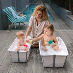 Baignoire Flexi Bath™ XL Transparent Bleu De Stokke® -Produits Pour Bébé 01125189 5