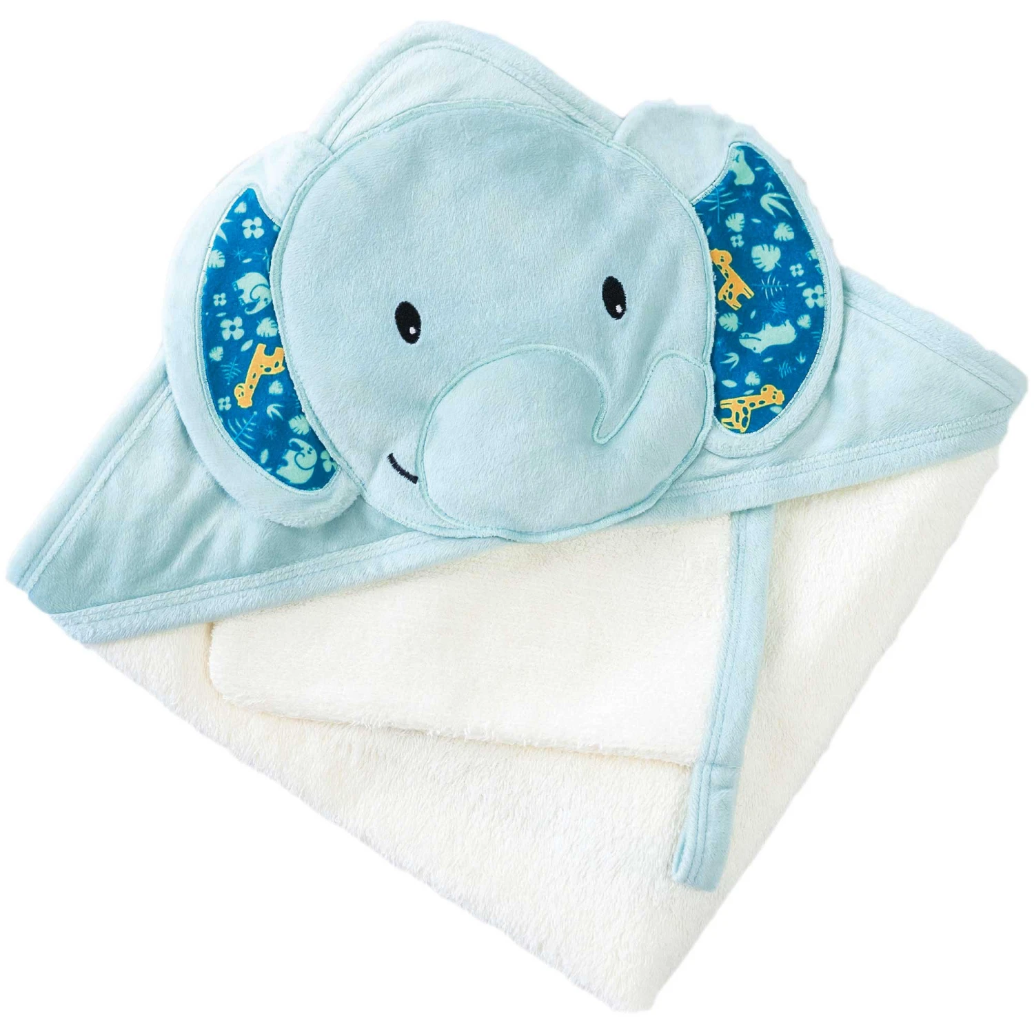 Zanimo Coffret Sortie De Bain + Gant Bleu/Blanc De Domiva 3 Zanimo Coffret Sortie De Bain + Gant Bleu/Blanc De Domiva