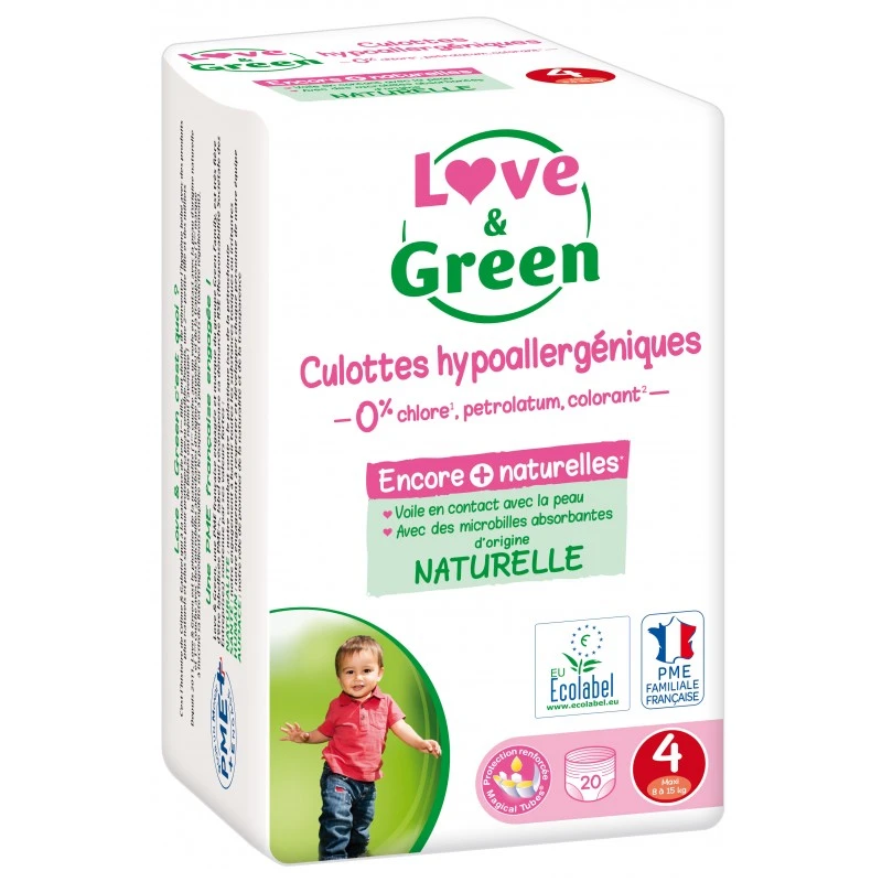 Couches-culottes écologiques Blanc T5 De Love & Green 3 Couches-culottes écologiques Blanc T5 De Love & Green