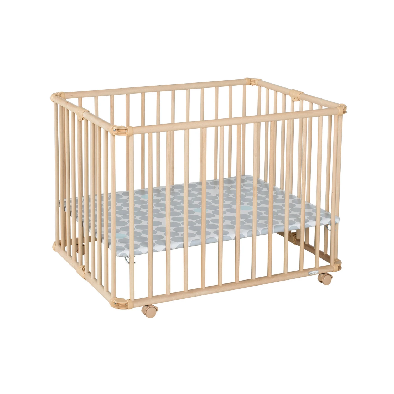 Parc Pliable Lucilee+ Petit Modèle Naturel Pois Gris De Geuther 4 Parc Pliable Lucilee+ Petit Modèle Naturel Pois Gris De Geuther – Image 2