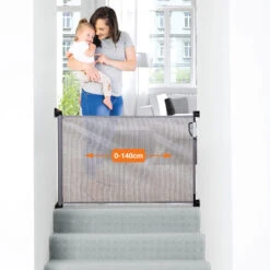 Barrière De Sécurité Rétractable 0-140 Cm Gris De Dreambaby -Produits Pour Bébé 01140819 6