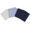 Lot De 6 Lingettes Lavable En Mousseline Blanc/bleu 10 X 10 Cm De Trois Kilos Sept -Produits Pour Bébé 01146205 1