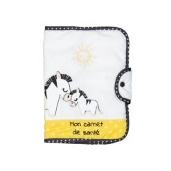 Pluche Et Pompon Protège Carnet De Santé Blanc/Jaune De Sauthon Baby's Sweet Home