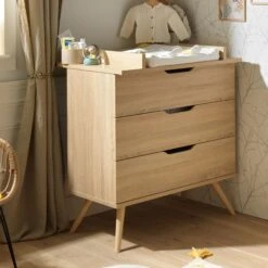 Sixties Commode 3 Tiroirs Bois De Sauthon Baby's Sweet Home -Produits Pour Bébé 01148040 3
