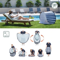 Tente Anti-UV Haute Protection 50+ Marinière Bleu De Babymoov -Produits Pour Bébé 01148352 4