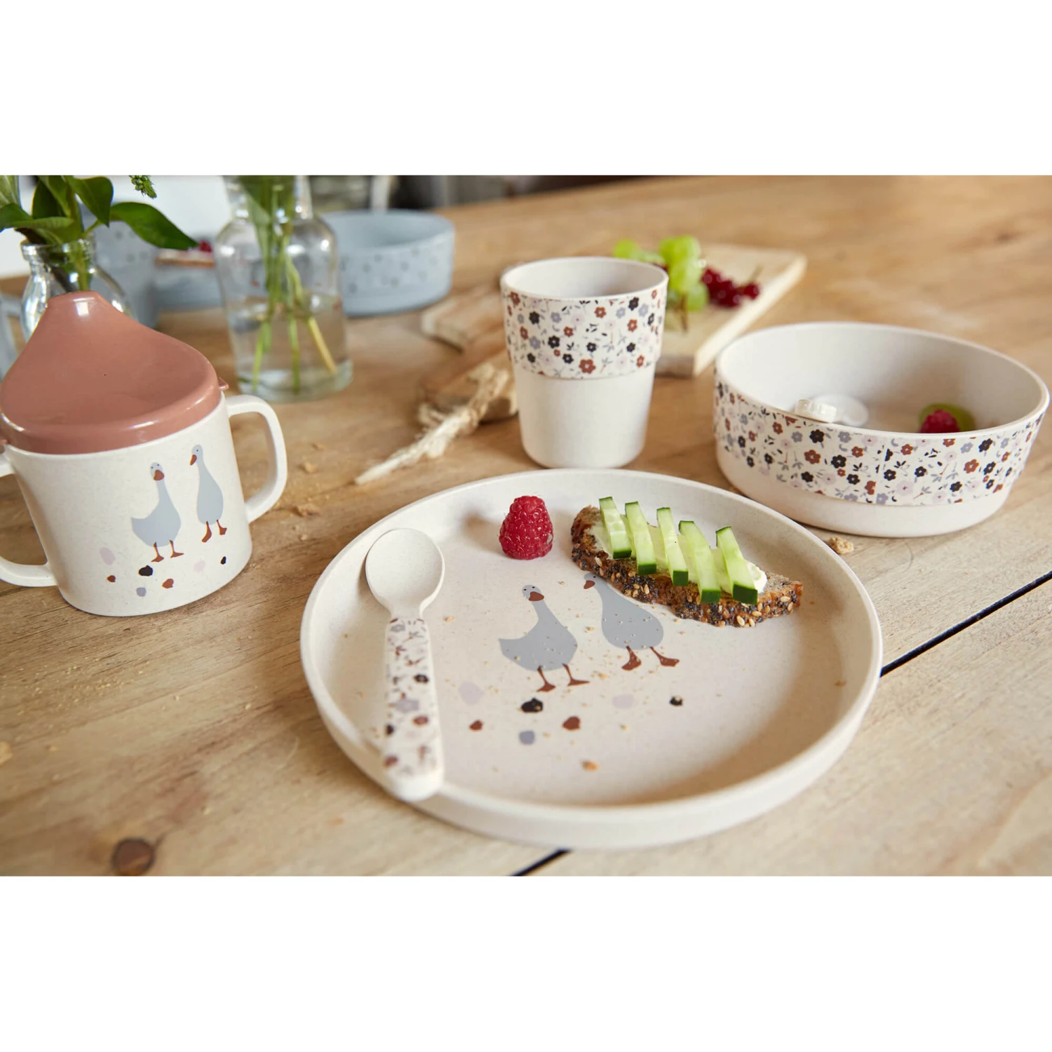 LÄSSIG Tiny Farmer Coffret Repas Enfant Mouton & Oie Nature De Lässig 4 LÄSSIG Tiny Farmer Coffret Repas Enfant Mouton & Oie Nature De Lässig – Image 2