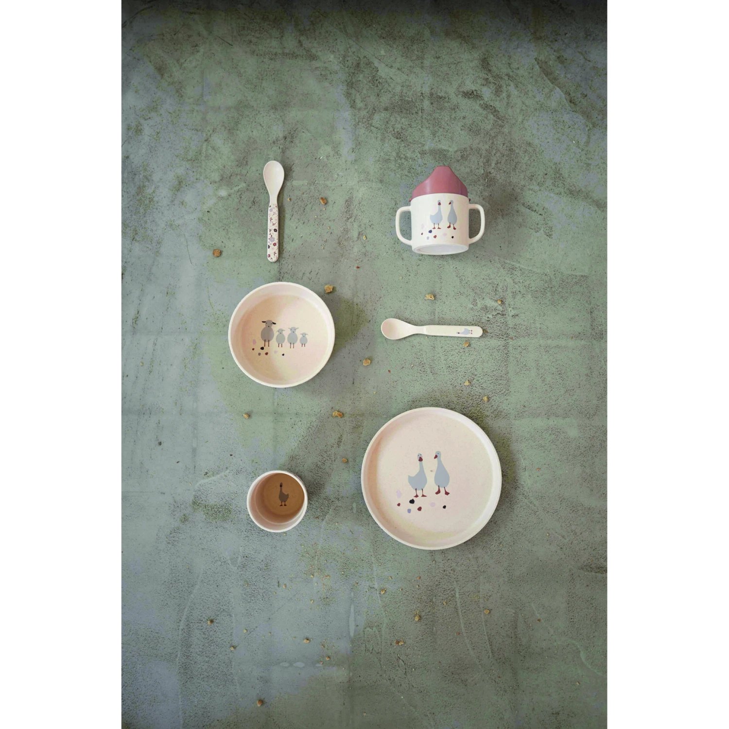 LÄSSIG Tiny Farmer Coffret Repas Enfant Mouton & Oie Nature De Lässig 6 LÄSSIG Tiny Farmer Coffret Repas Enfant Mouton & Oie Nature De Lässig – Image 4