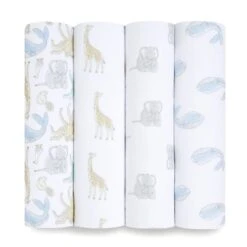 Lot De 4 Maxi-Langes Mousseline Natural History De Aden + Anais Essentials