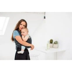 Écharpe De Portage Extensible Coton Biologique Tricot-Slen Design Black Diamond De Babylonia -Produits Pour Bébé 01151290 3