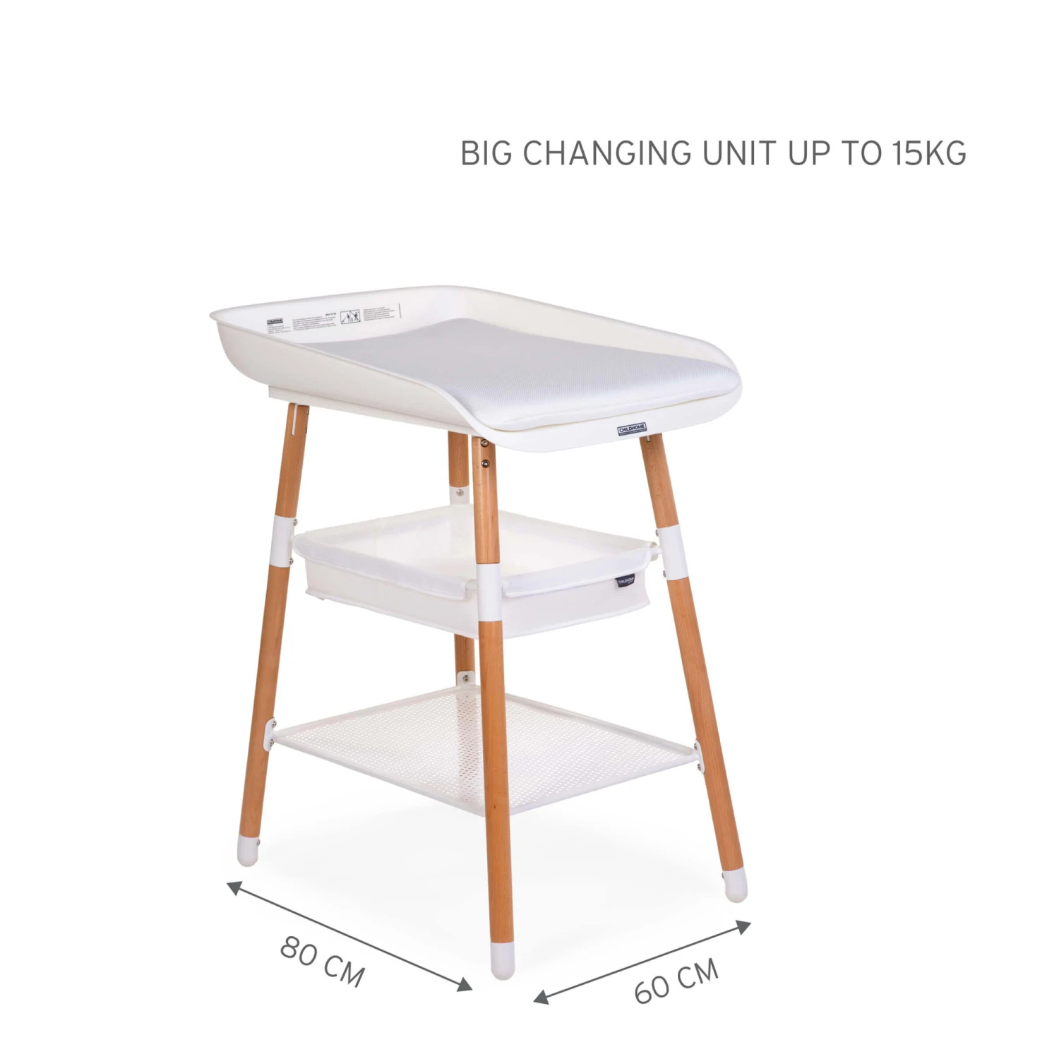 Evolux Table à Langer Naturel Blanc De Childhome 11 Evolux Table à Langer Naturel Blanc De Childhome – Image 9