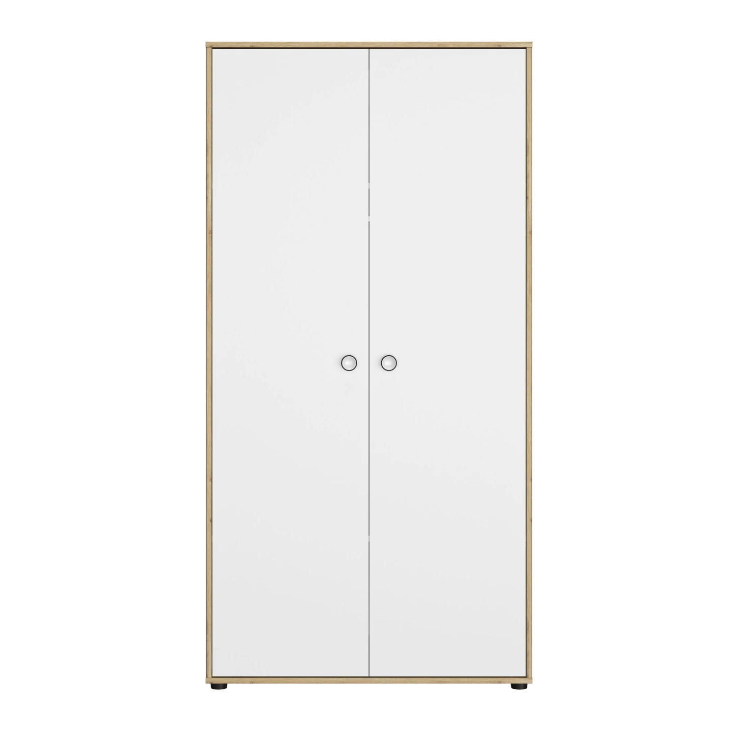 Armoire 2 Portes Arthur Blanc/Chêne De Galipette 5 Armoire 2 Portes Arthur Blanc/Chêne De Galipette – Image 3