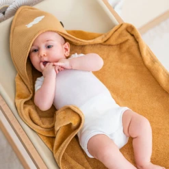 Charlie Cape De Bain Et Gant Caramel De Nattou -Produits Pour Bébé 01168489 3