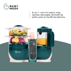 Nutribaby(+) Robot Multifonctions Bébé 6 En 1 Opal Green De Babymoov -Produits Pour Bébé 01170551 3