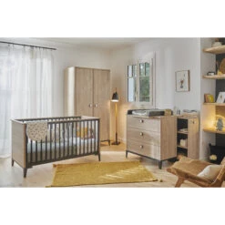 Marcel Commode 3 Tiroirs Chêne Blond/Noir De Galipette -Produits Pour Bébé 01170603 3