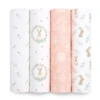 Lot De 4 Maxi-Langes Mousseline Blushing Bunnies De Aden + Anais Essentials -Produits Pour Bébé 01172653 1