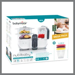 Pack Batch Cooking Nutribaby(+) & 3 Babybols 250mL Blanc De Babymoov -Produits Pour Bébé 01174504 9