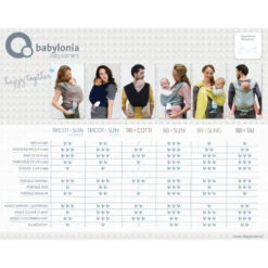 Écharpe De Portage Extensible Tricot-Slen Bambou Bio Khaki De Babylonia -Produits Pour Bébé 0667096 1