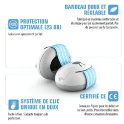 Casque Anti-bruit Muffy Baby Blue De Alpine -Produits Pour Bébé 10010003 5 5