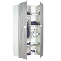 Hugo Armoire 2 Portes Gris / Blanc De Sauthon Baby's Sweet Home -Produits Pour Bébé 66857287 1