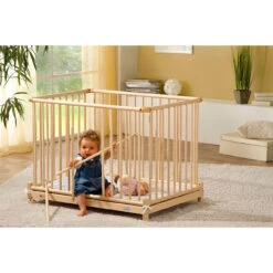 Parc Euro Scandinave Naturel / Blanc De Geuther -Produits Pour Bébé 78263680 4